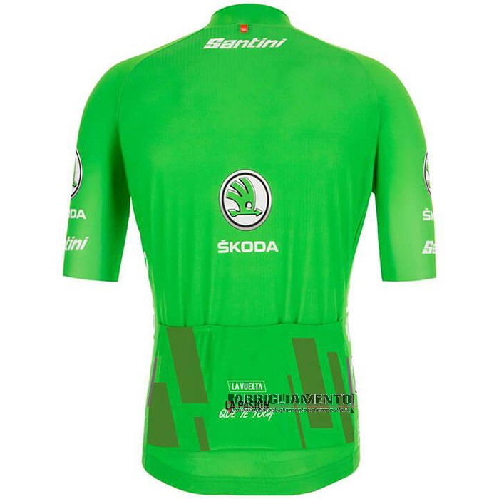 Abbigliamento Vuelta Espana 2020 Manica Corta e Pantaloncino Con Bretelle Verde - Clicca l'immagine per chiudere